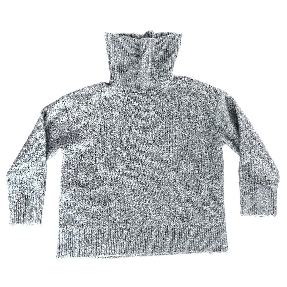 Banana Republic Womens Gray Turtleneck Chunky‎ Wool Alpaca Blend Sweater Size L